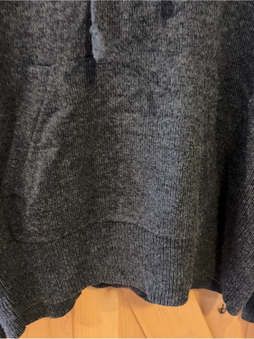 Buck Mason Wool Cashmere Blend Charcoal Loopback Hoodie Sweatshirt XL Luxury - Picture 6 of 11